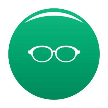Accessory spectacles icon vector green Stock Illustration