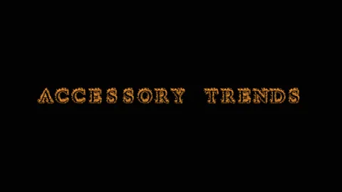 Accessory Trends fire text effect black background Stock Footage 136314366