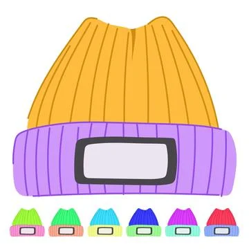 Accessory winter hat man vector cartoon graphic Stock Illustration