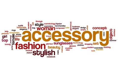 Accessory word cloud Stock Illustration