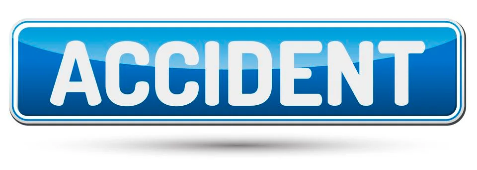 ACCIDENT - Abstract beautiful button with text. Stock Illustration
