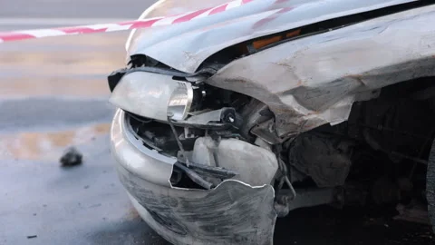 Accident aftermath, collision damage, car wreck Stock-Footage 240377841