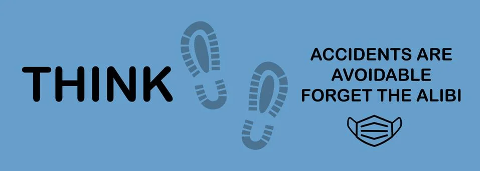 Accident are avoidable forget the alibi Stock Illustration