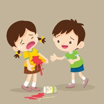 Accident between friends Illustrazione stock