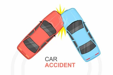 Accident car crash Stock Illustration