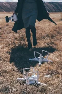 Accident with a drone Stock Photos