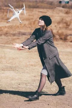 Accident with a drone Stock Photos