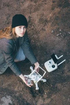 Accident with a drone Foto stock