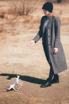 Accident with a drone Stock Photos