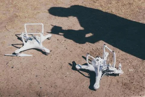 Accident with a drone Stock Photos