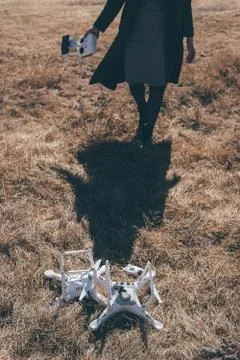 Accident with a drone Stock Photos