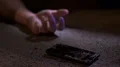 The accident with hand and broken phone. Evening night time. Real time capture 4k or 4k+ Resolution
