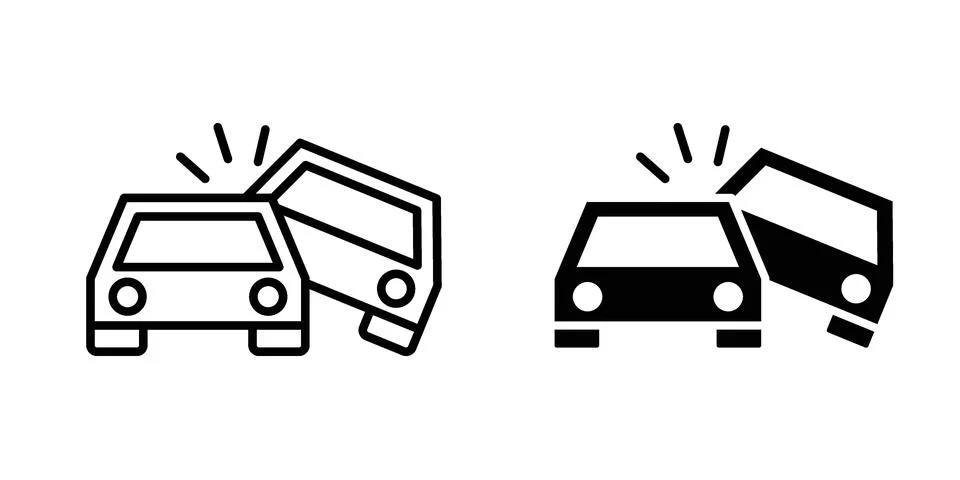 Accident icon for design projects and web UI Stock Illustration