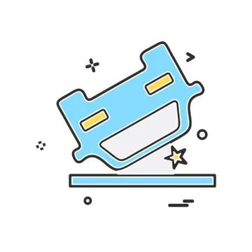 Accident icon design vector Stock Illustration