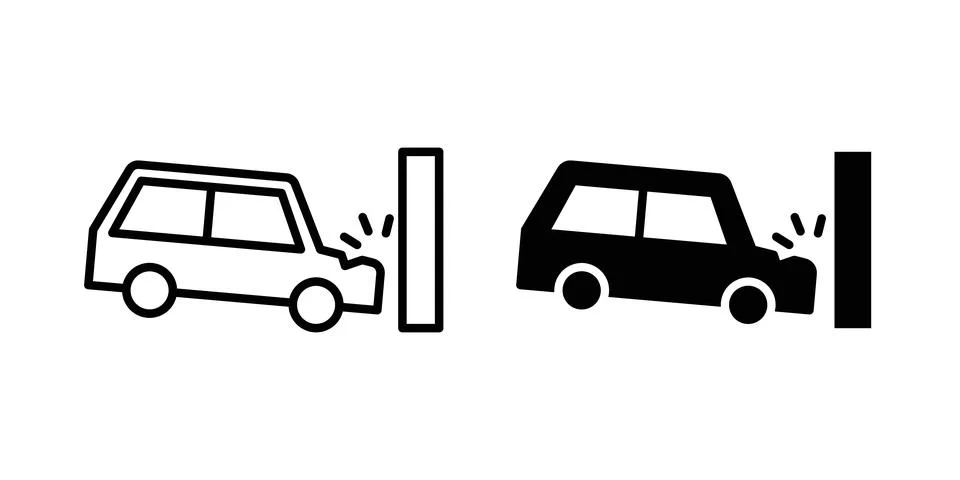 Accident icon vector symbol graphics Stock Illustration