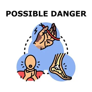 Accident injury danger concept vector illustration Stock Illustration