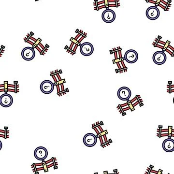 Accident investigation vector seamless pattern Stock Illustration