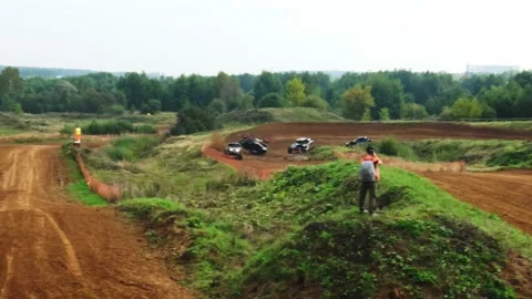 Accident at the rally race Stock Footage 189083323