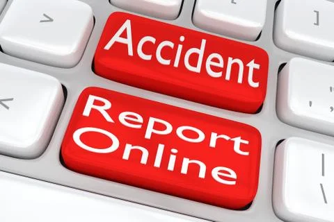 Accident Report Online concept Stock Illustration