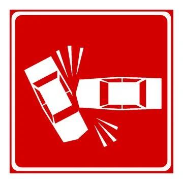 Accident road sign. Stock-Illustration