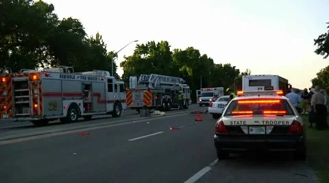 Accident scene #1 Stock Footage 932136