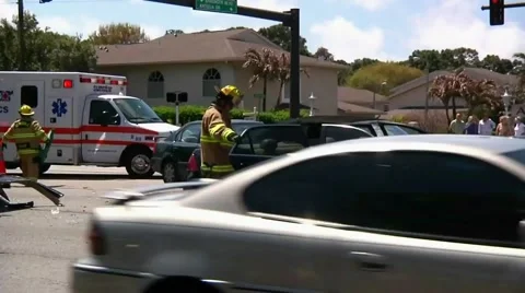 Accident scene #10 Stock Footage 930809