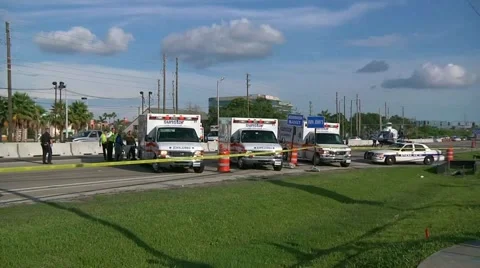 Accident scene #5 Stock Footage 931205