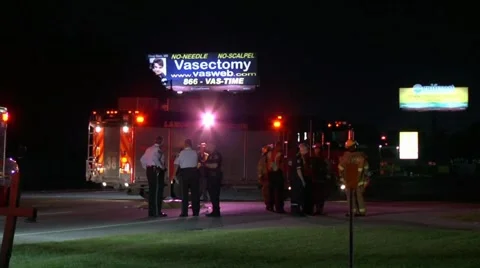 Accident scene #7 Stock Footage 931107