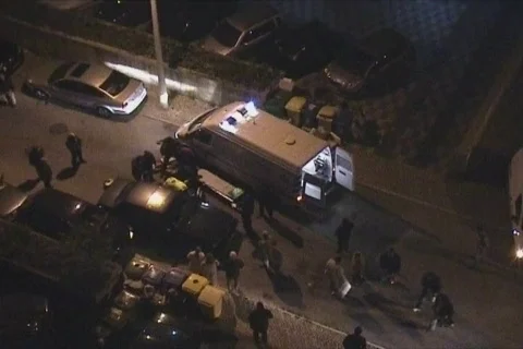 Accident scene in city Stock Footage 110033