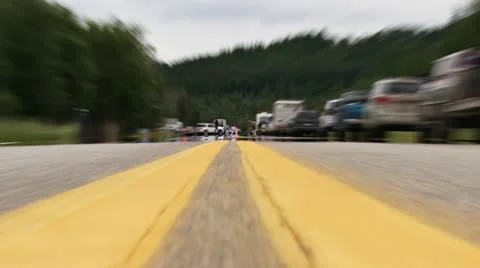 Accident Scene Fatality Zoom in Low Angle Stock Footage 11521708