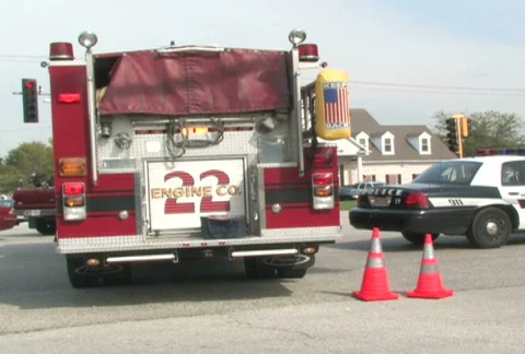 Accident Scene Pan Video stock 282769