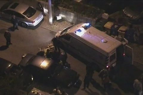 Accident scene on a road Stock Footage 109296