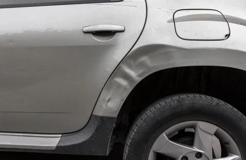 Accident on the side of the car Stock Photos