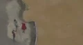 The accident, spill the hot water in the city HD Footage