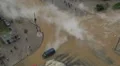 The accident, spill the hot water in the city HD Footage