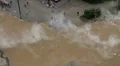 The accident, spill the hot water in the city HD Footage