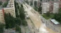 The accident, spill the hot water in the city HD Footage