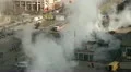 The accident, spill the hot water in the city HD Footage