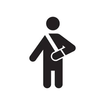 Accident vector icon logo design Stock Illustration