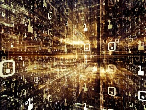 Accidental Digital Space Illustrazione stock