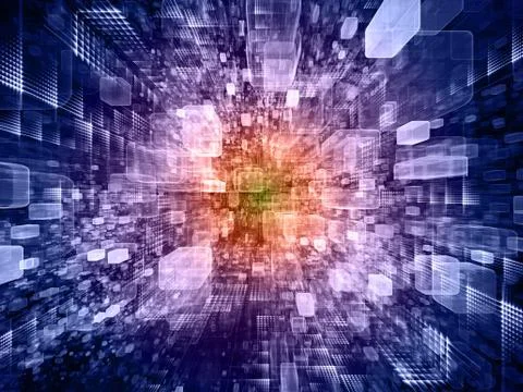 Accidental Virtual Space 스톡 일러스트