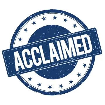 ACCLAIMED stamp sign Stock Illustration