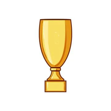 Accolade gold trophy cartoon vector illustration Stock Illustration