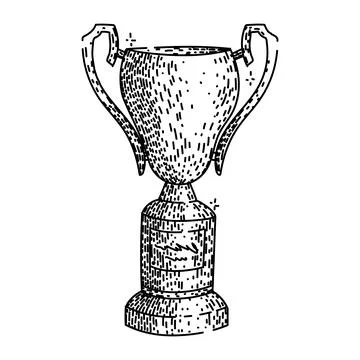 Accolade trophy sketch hand drawn vector Stock Illustration
