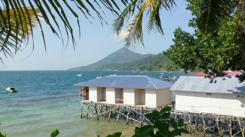 Accommodation located on the beach Stock Footage 312661695