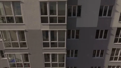 Accommodation unit, Minsk, Belarus, aerial shot Video stock 84979338