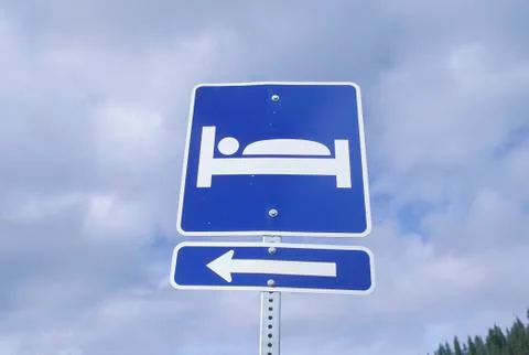 An accommodations sign Stock Photos
