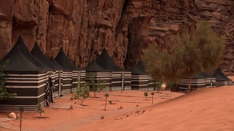 Accommodations in Wadi Rum desert Stock-Footage 83446976