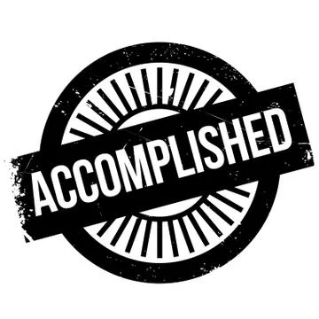 Accomplished stamp Illustrazione stock