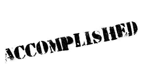 Accomplished stamp Illustrazione stock
